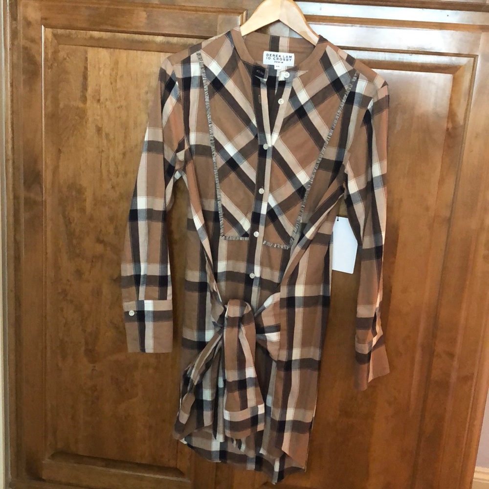 DEREK LAM IO CROSBY Long sleeved Shirtdress Size M